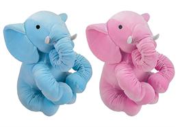 Ultrasoft Luxus Plüsch Elefant, pink, blau, 2er Set, assortiert