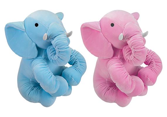 Ultrasoft Luxus Plüsch Elefant, pink, blau, 2er Set, assortiert