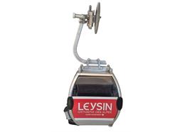 Umlaufkabine Omega IV silber "Leysin" 1:32  LEYSIN  OXYGENE DES ALPES  ALPES VAUDOISES +