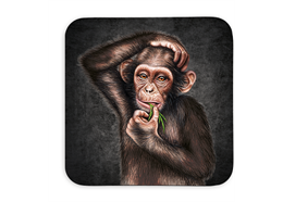 Untersetzer Black Edition, Affe, 9x9cm