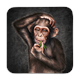 Untersetzer Black Edition, Affe, 9x9cm