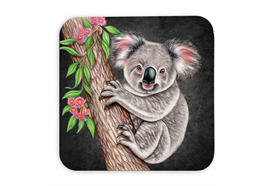 Untersetzer Black Edition, Koala, 9x9cm