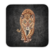 Untersetzer Black Edition, Leopard, 9x9cm