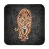 Untersetzer Black Edition, Leopard, 9x9cm