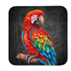 Untersetzer Black Edition, Papagei, 9x9cm