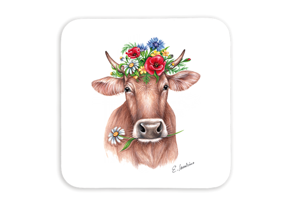 Untersetzer Blumenkuh, 9 x 9cm