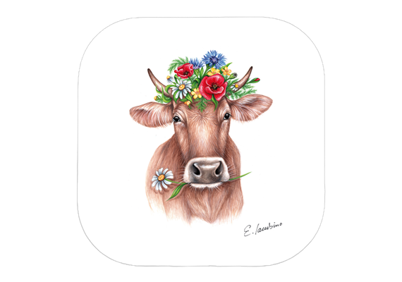 Untersetzer Blumenkuh, 9 x 9cm