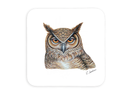 Untersetzer Eule, 10 x10cm