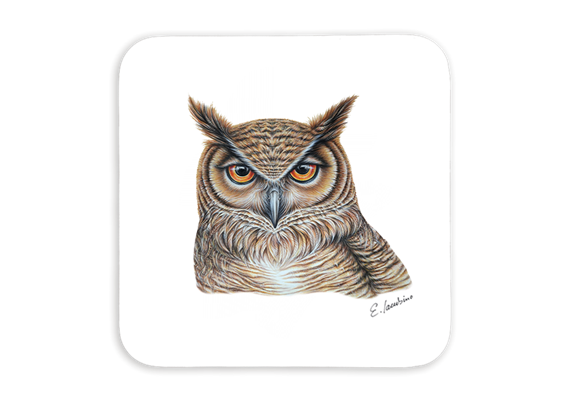 Untersetzer Eule, 10 x10cm