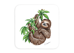 Untersetzer Faultier, 9x9cm