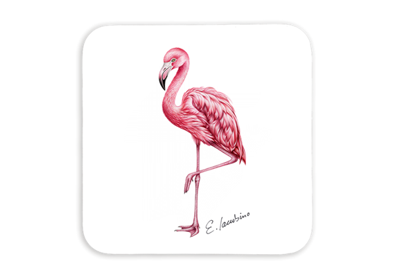 Untersetzer Flamingo, 9x9cm