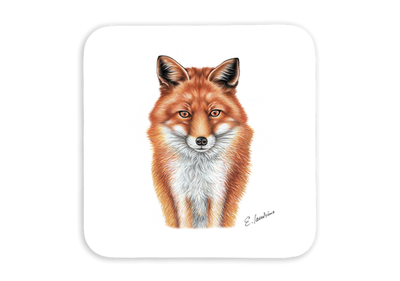 Untersetzer Fuchs, 9 x 9cm