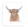 Untersetzer Hochlandrind, 9 x 9cm