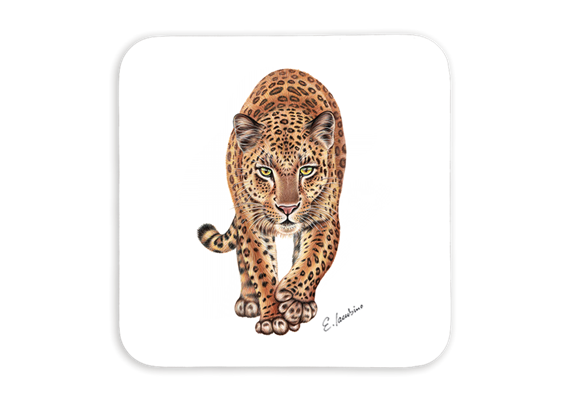 Untersetzer Leopard, 9x9cm