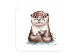 Untersetzer Otter, 9x9cm