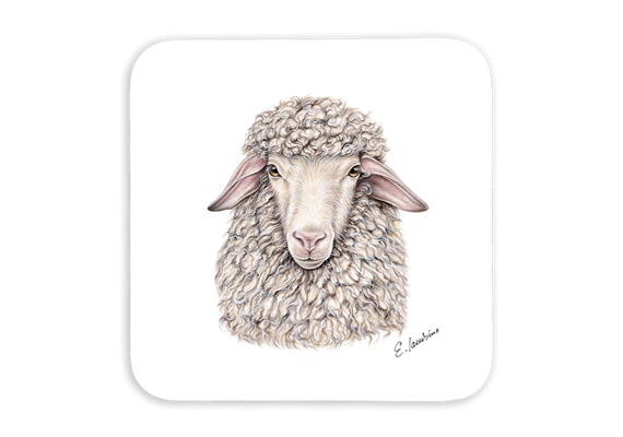 Untersetzer Schaf, 9x9cm