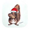 Untersetzer Weihnachtseichhörnchen 9 x9cm