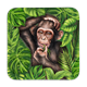 Untersetzer Wild Affe, 9x9cm