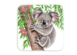 Untersetzer Wild Koala, 9x9cm