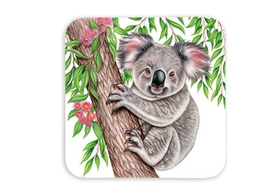 Untersetzer Wild Koala, 9x9cm