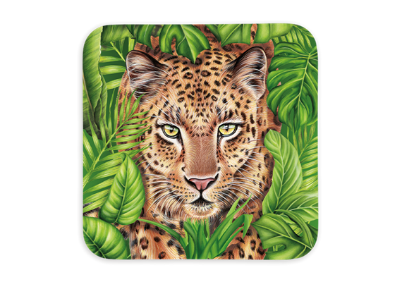 Untersetzer Wild Leopard, 9x9cm