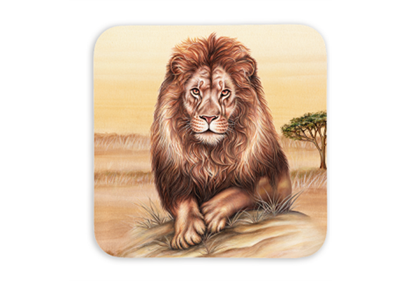Untersetzer Wild Löwe, 9x9cm