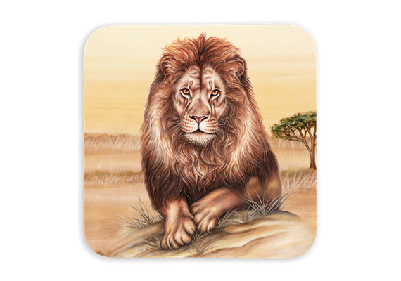 Untersetzer Wild Löwe, 9x9cm