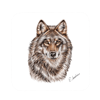 Untersetzer Wolf, 9 x 9cm