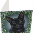 Weihnachts Katze, Karte 18x18cm Crystal Art | Bild 3