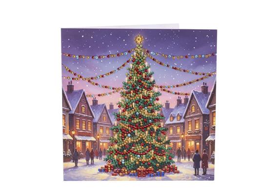 Weihnachtsbaum, 18x18cm Crystal Art Card