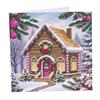 Weihnachtshütte, 18x18cm Crystal Art Card