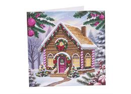 Weihnachtshütte, 18x18cm Crystal Art Card