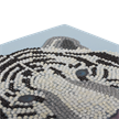 Weisser Tiger (Kopf), Karte 18x18cm Crystal Art | Bild 3