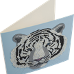 Weisser Tiger (Kopf), Karte 18x18cm Crystal Art | Bild 2