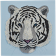 Weisser Tiger (Kopf), Karte 18x18cm Crystal Art