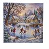 Winter Eislaufen, 30x30cm Crystal Art Kit