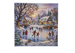 Winter Eislaufen, 30x30cm Crystal Art Kit