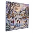 Winter Eislaufen, 30x30cm Crystal Art Kit | Bild 2