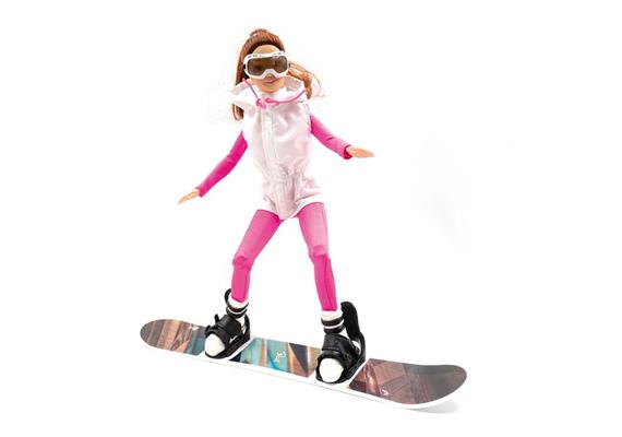 Winterpuppe Snowboard