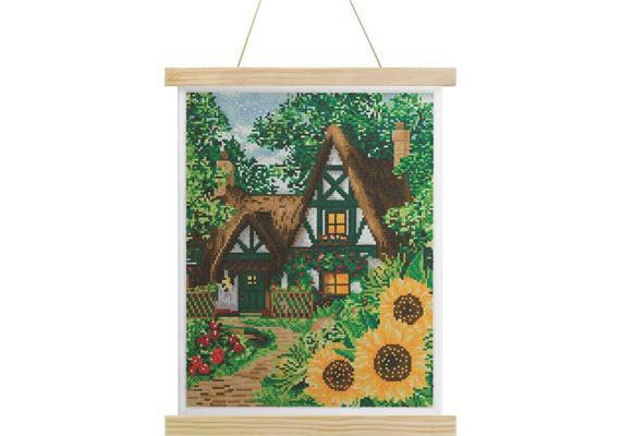 Woodland Thatch, Crystal Art Scroll 35x45cm
