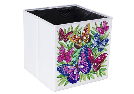 Wunderschöne Schmetterlinge Faltbare Aufbewahrungsbox Crystal Art 30x30cm