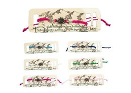 Armband einfarbig mit Edelweiss und feinen Perlen in silber glanz, div. Farben