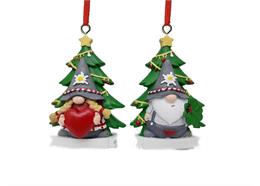 Aufhänger Gnome mit Herz Tannenbaum, 2 assortiert