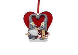 Aufhänger Gnome Paar mit Herz