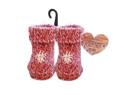 Baby Hausschuhe Edelweiss rot, 0+