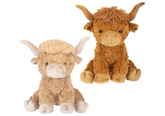 Baby Hochland Rinder Plüsch, 25cm, 2er Set, asstiert