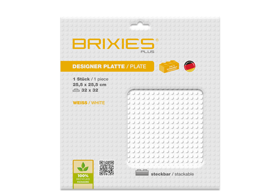 Bauplatte Basic weiss, 25.5 x 25.5 cm