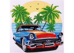Beach Drive, Crystal Art Card Kit 15cmx15cm