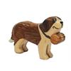 Bernhardiner Hund mit Fass aus Holz braun 3cm
