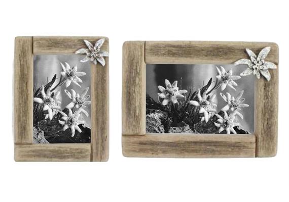 Bilderrahmen mit Edelweiss, 10 x 15 cm, 2 assortiert